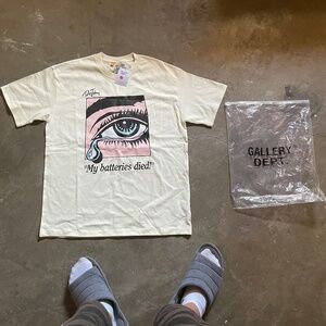 Gallery department “batteries died” tee